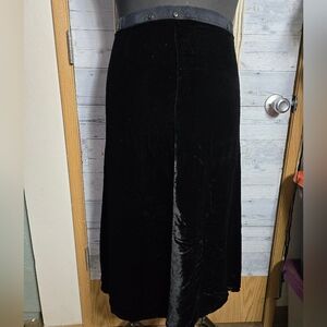 Vtg 80's Black Velvet A-Line Women's Skirt